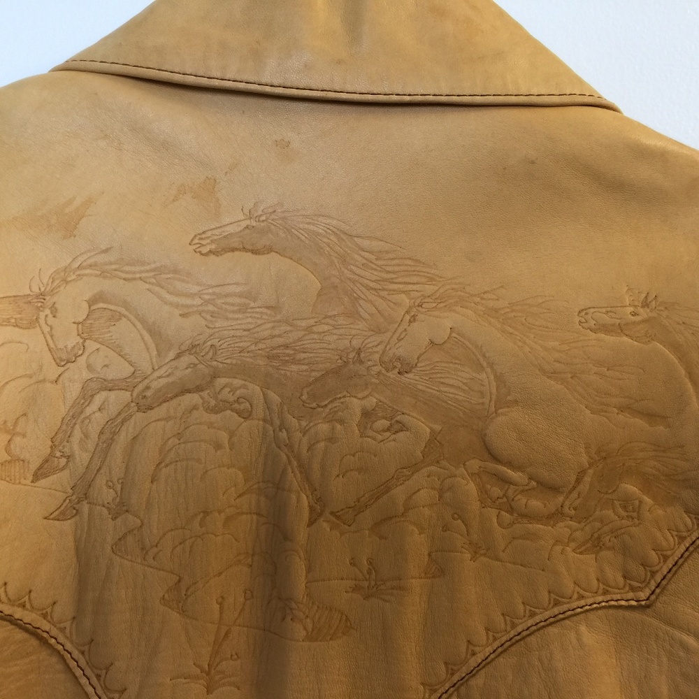 SANTA FE LEATHER Co 70s Western Deerskin Jacket